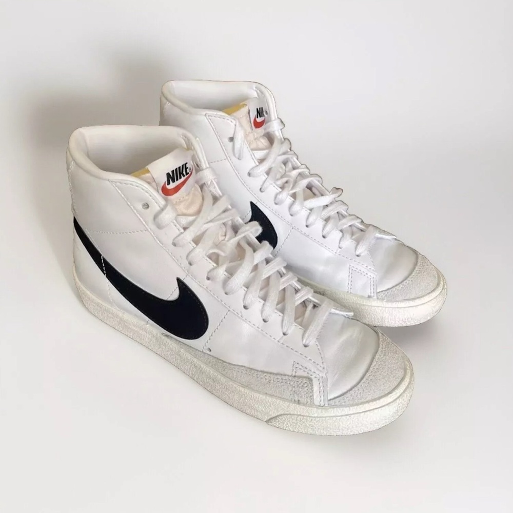 Nike Blazer Sneakers Shoes White Black youth 6.5
